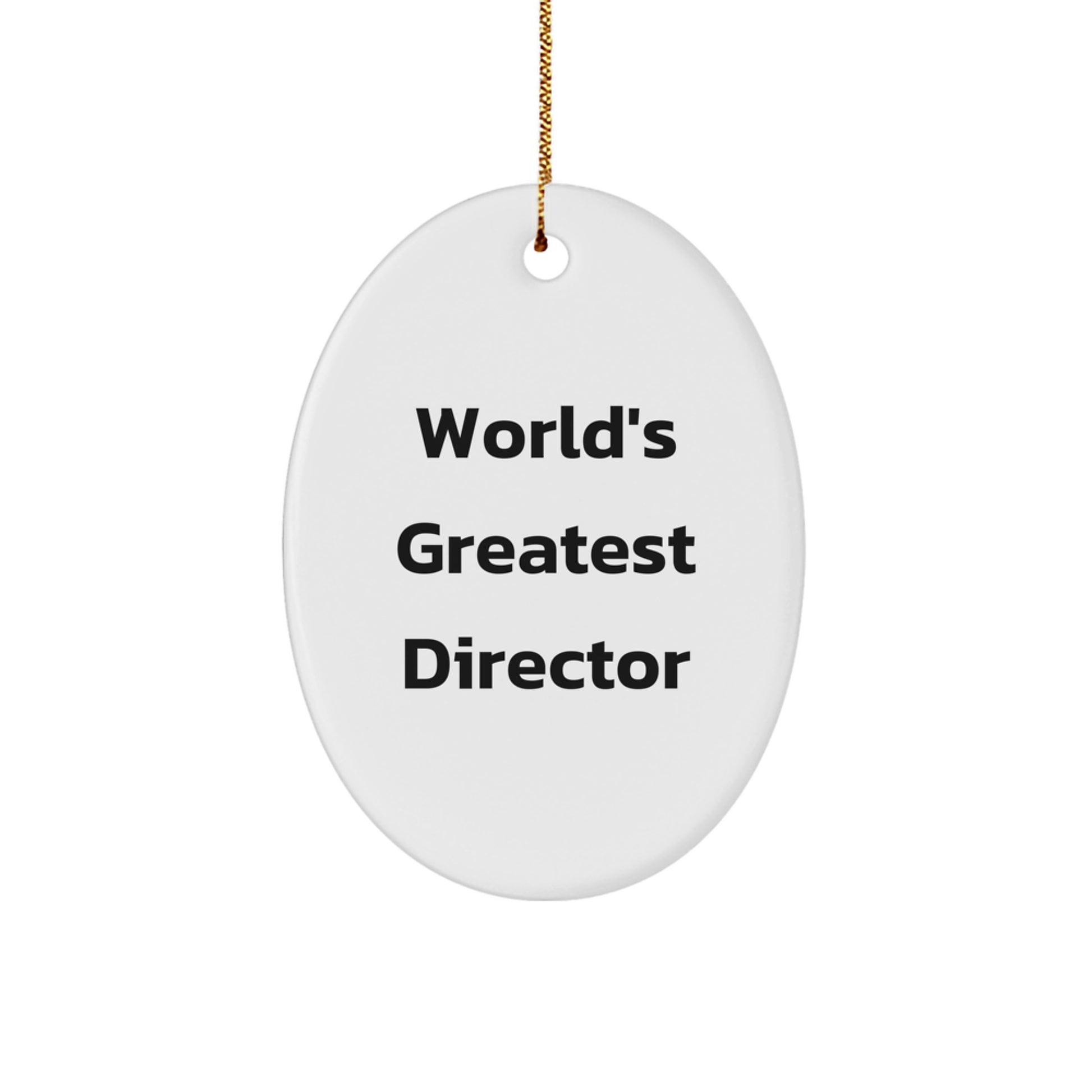 Funny World's Greatest Director Oval Ornament Gifts from Friends for Director - Image 1