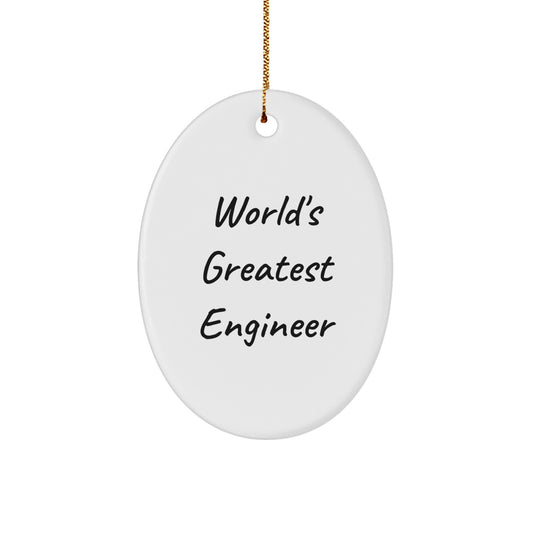 Funny Engineer Quotes Oval Ornaments Gifts from Friends for Engineer Men - Image 1