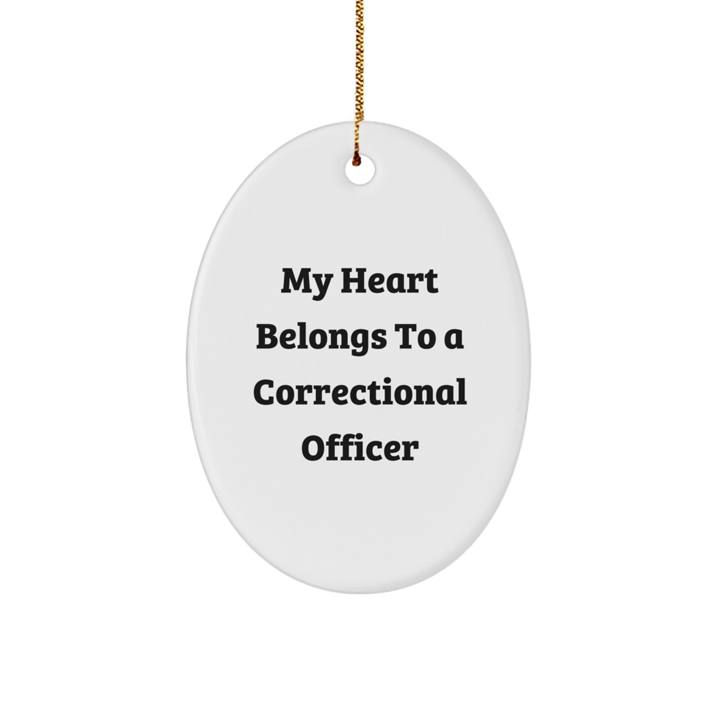 Christmas Unique Gift Surprise for Teens Correctional Officer Oval Ornament - Image 1