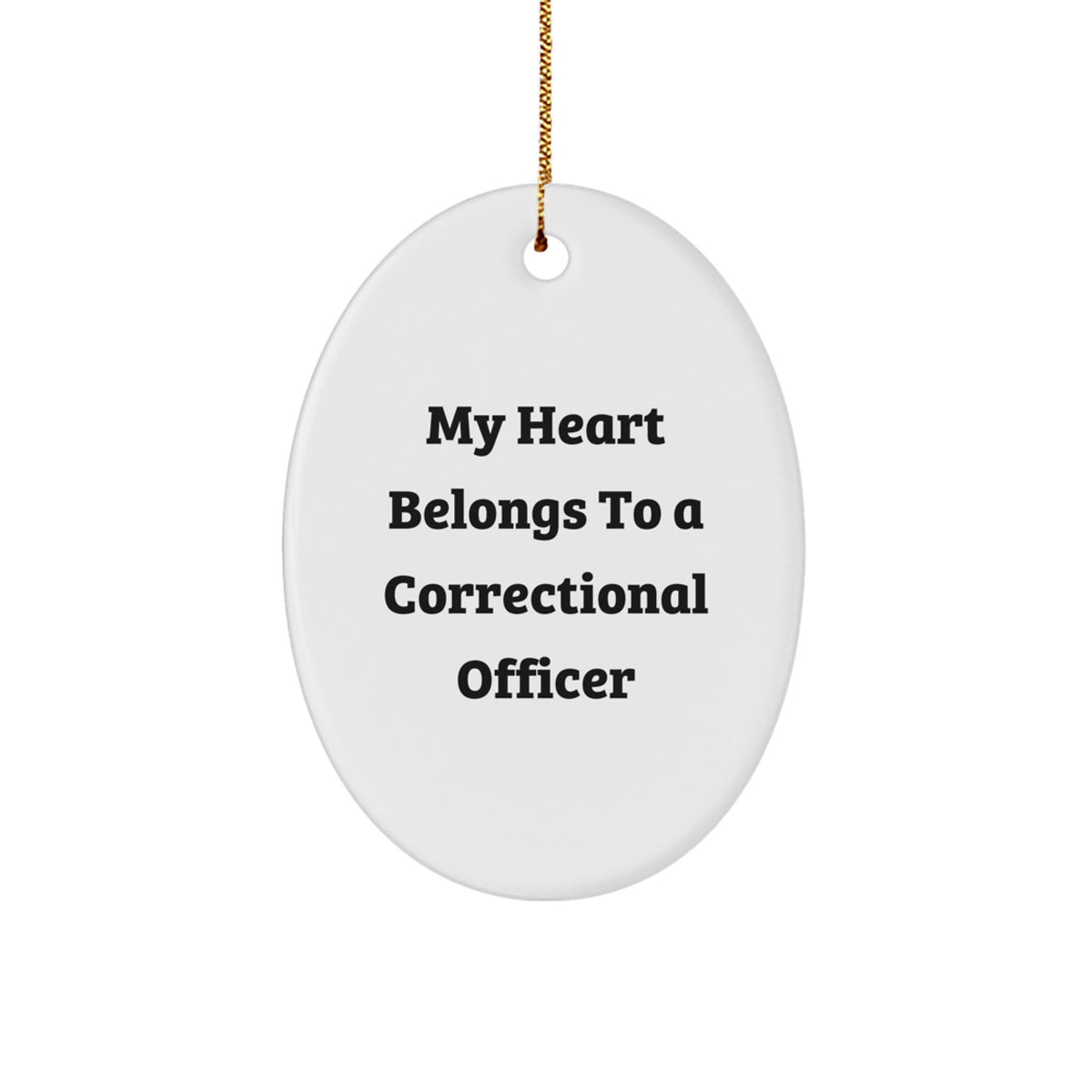 Christmas Unique Gift Surprise for Teens Correctional Officer Oval Ornament - Image 1