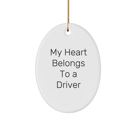 Funny Driver Gifts from Men - My Heart Belongs To A Driver Christmas Unique Gifts for Driver Friends - Image 1