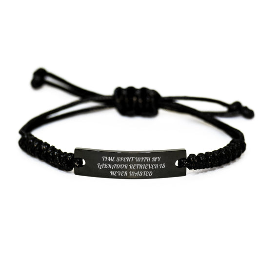 Labrador Retriever Dog Rope Bracelet Gifts from Friends for Birthday - Funny Quote Rope Jewelry - Image 1