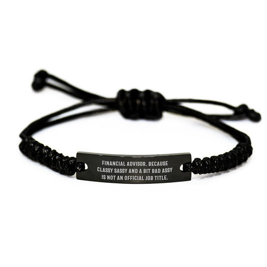 Funny Quote Financial Advisor Gifts Rope Bracelet for Men Women Friends Coworkers Family - Unique Christmas Memorable Presents from Friends - Image 1