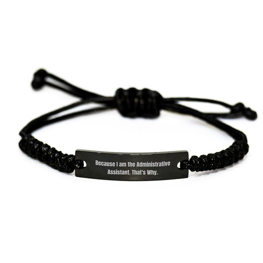 Administrative Assistant Keepsake Rope Bracelet for Him Birthday Gift - Image 1