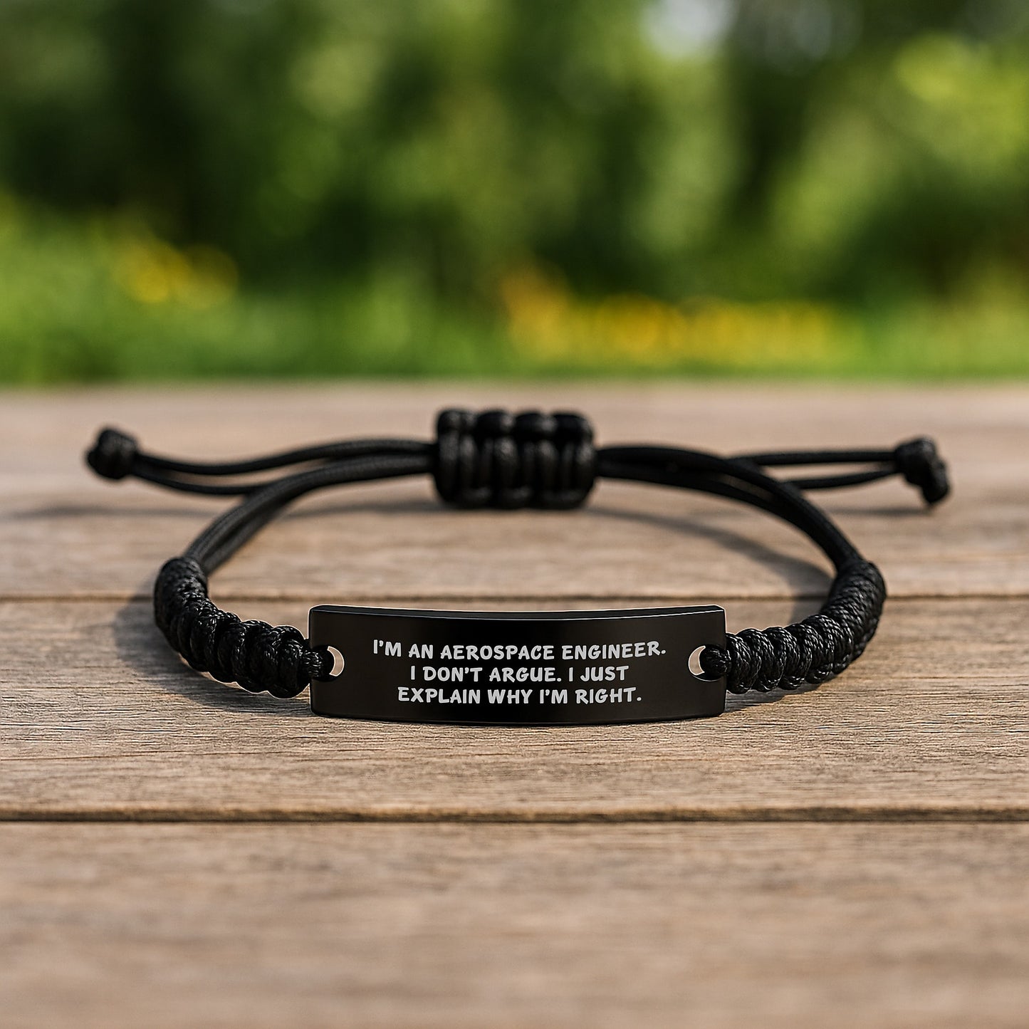 Aerospace Engineer Rope Bracelet Keepsake Birthday Gift for Him - Image 2
