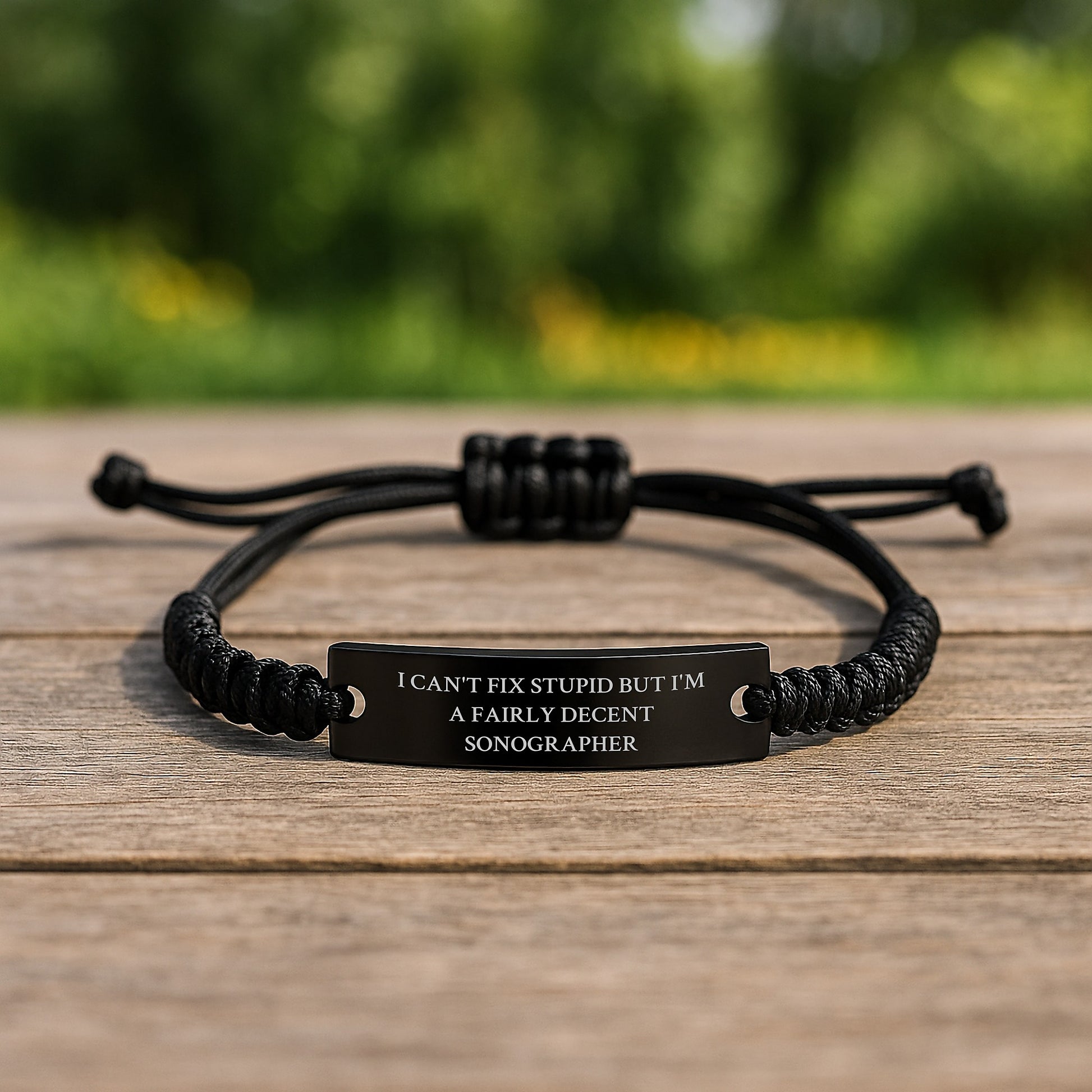 Sonographer Keepsake Rope Bracelet for Him Adjustable Birthday Gift - Image 2