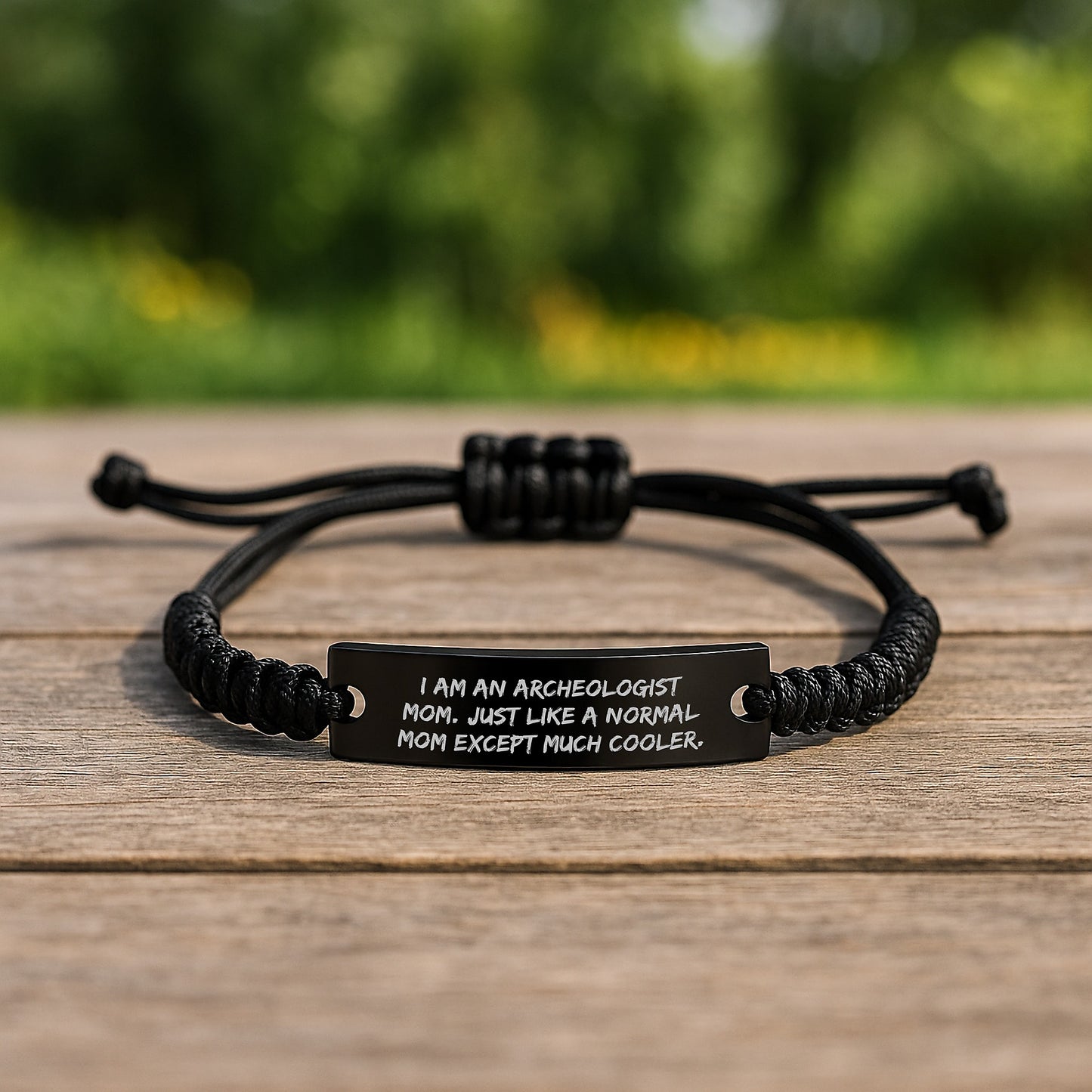 Birthday Gift for Her Archeologist Mom Rope Bracelet Present - Image 2