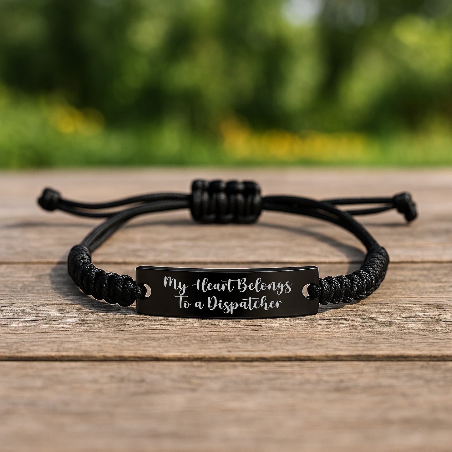 Funny Dispatcher Gifts Rope Bracelet, My Heart Belongs To A Dispatcher, Birthday Unique Gifts from Men to Family - Image 2