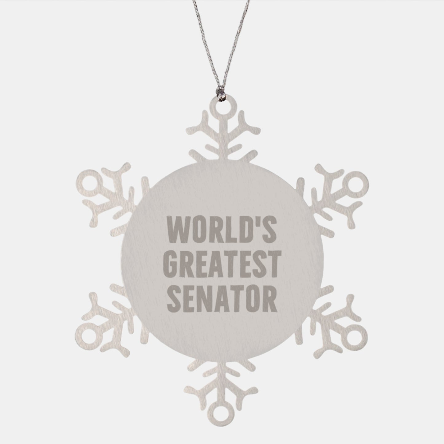 Funny World's Greatest Senator Gifts from Friends for Him Senator Snowflake Ornament Christmas Unique Decorations - Image 1