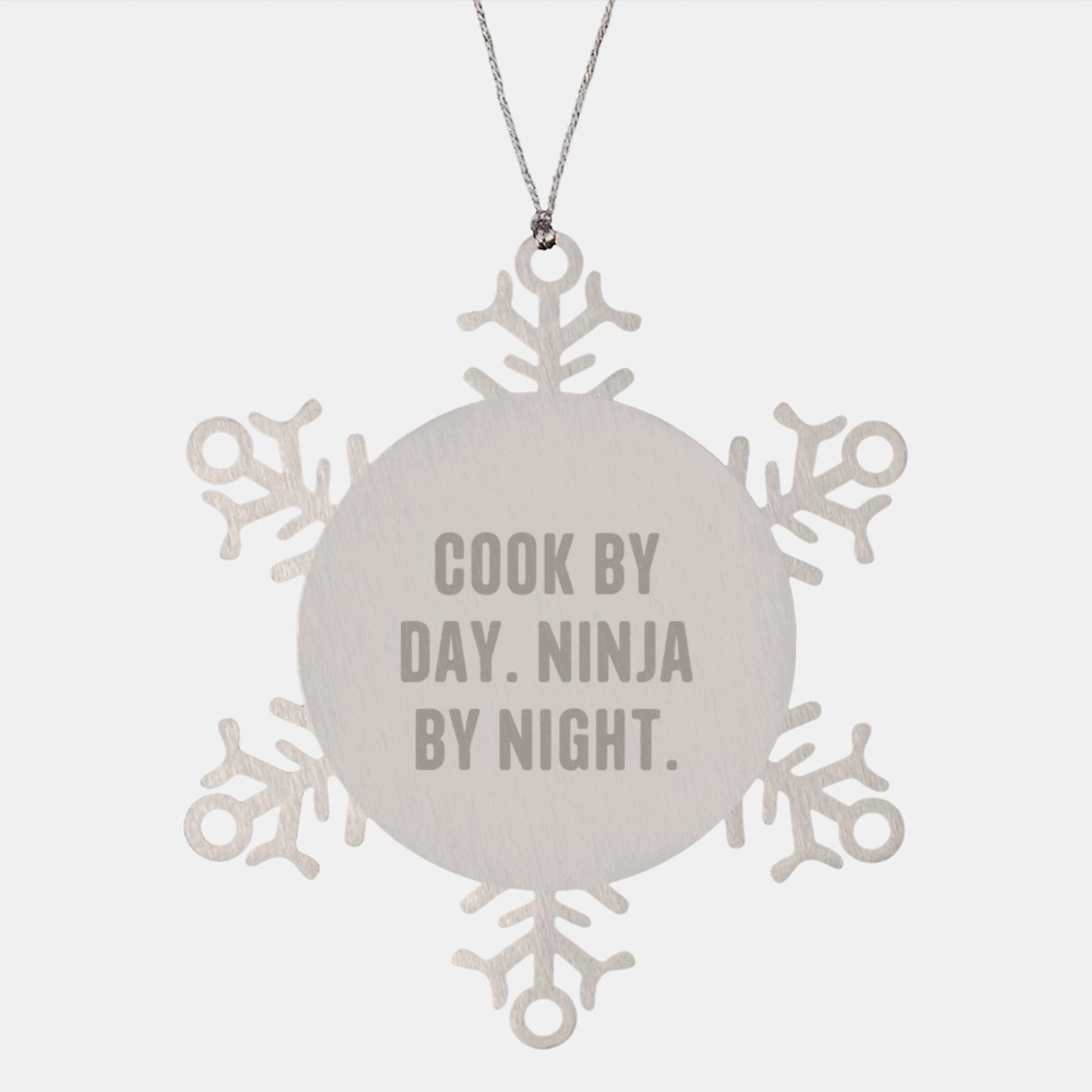 Funny Cooking Snowflake Ornament Gifts from Men to Cook Friends for Christmas - Image 1