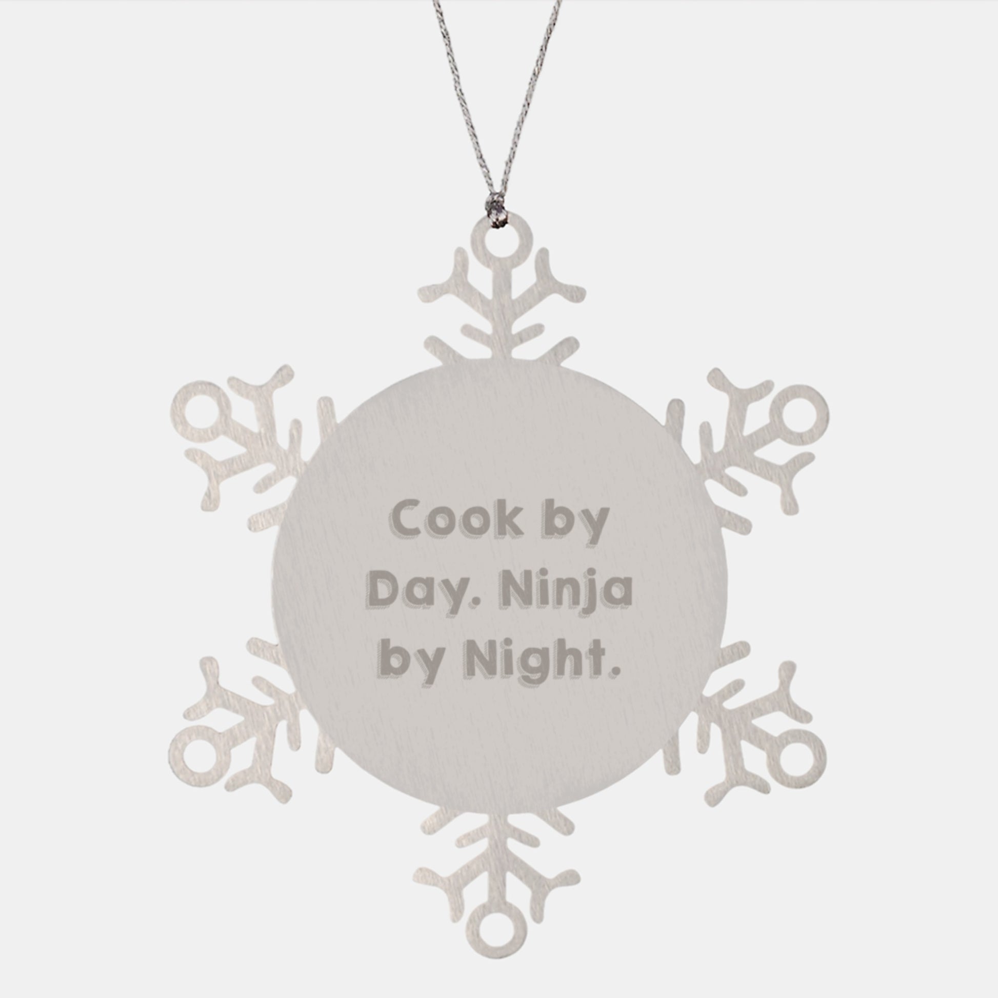 Cook Gifts for Friends and Family - Funny Snowflake Ornament, Gifts from Men, Women, or Coworkers, Stainless Steel, Unique Christmas - Image 1