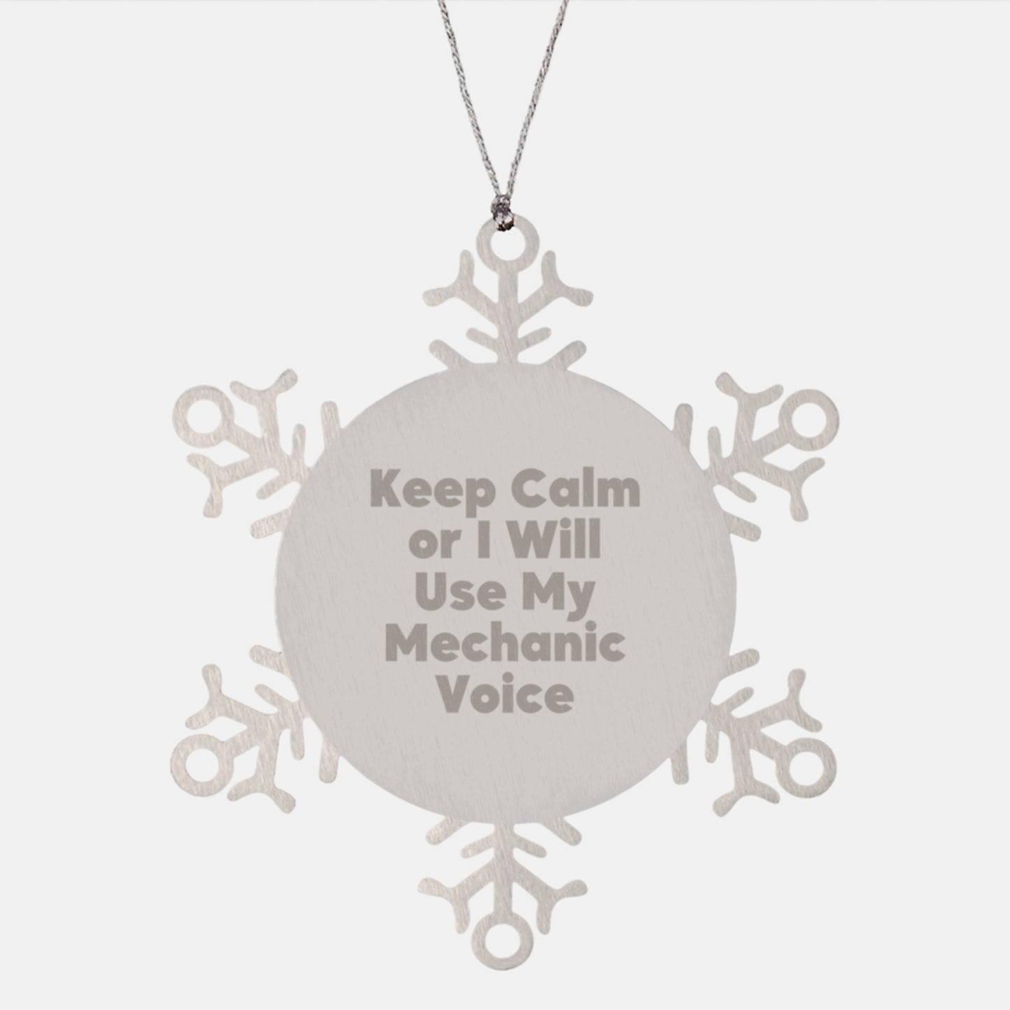 Funny Mechanic Gifts for Christmas Unique Snowflake Ornament from Men - Image 1