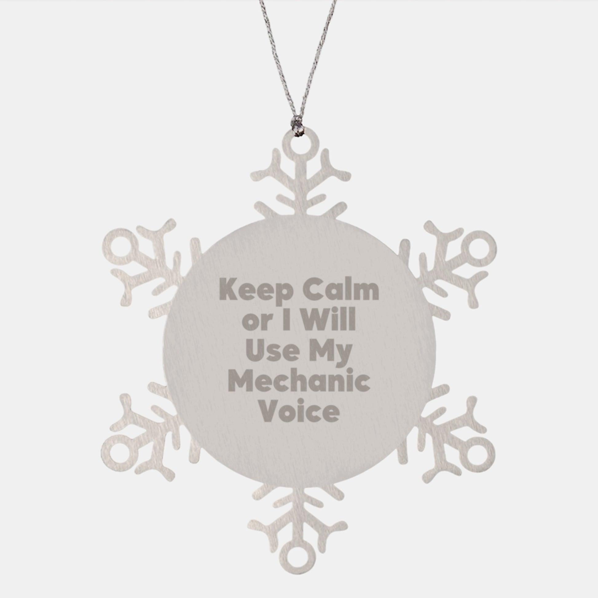 Funny Mechanic Gifts for Christmas Unique Snowflake Ornament from Men - Image 1