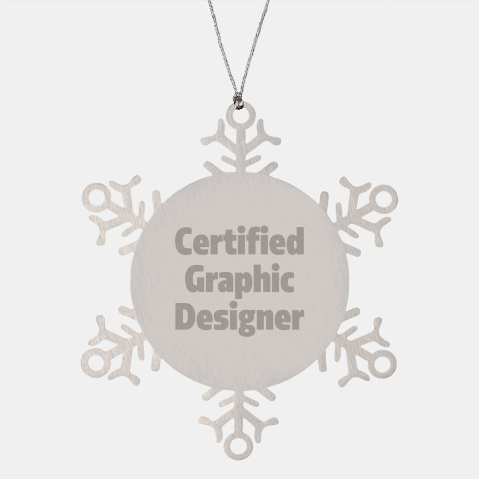Funny Graphic Designer Snowflake Ornament Gifts from Friends, Unique Christmas Decorations for Graphic Designer Men, Women, Coworkers - Image 1