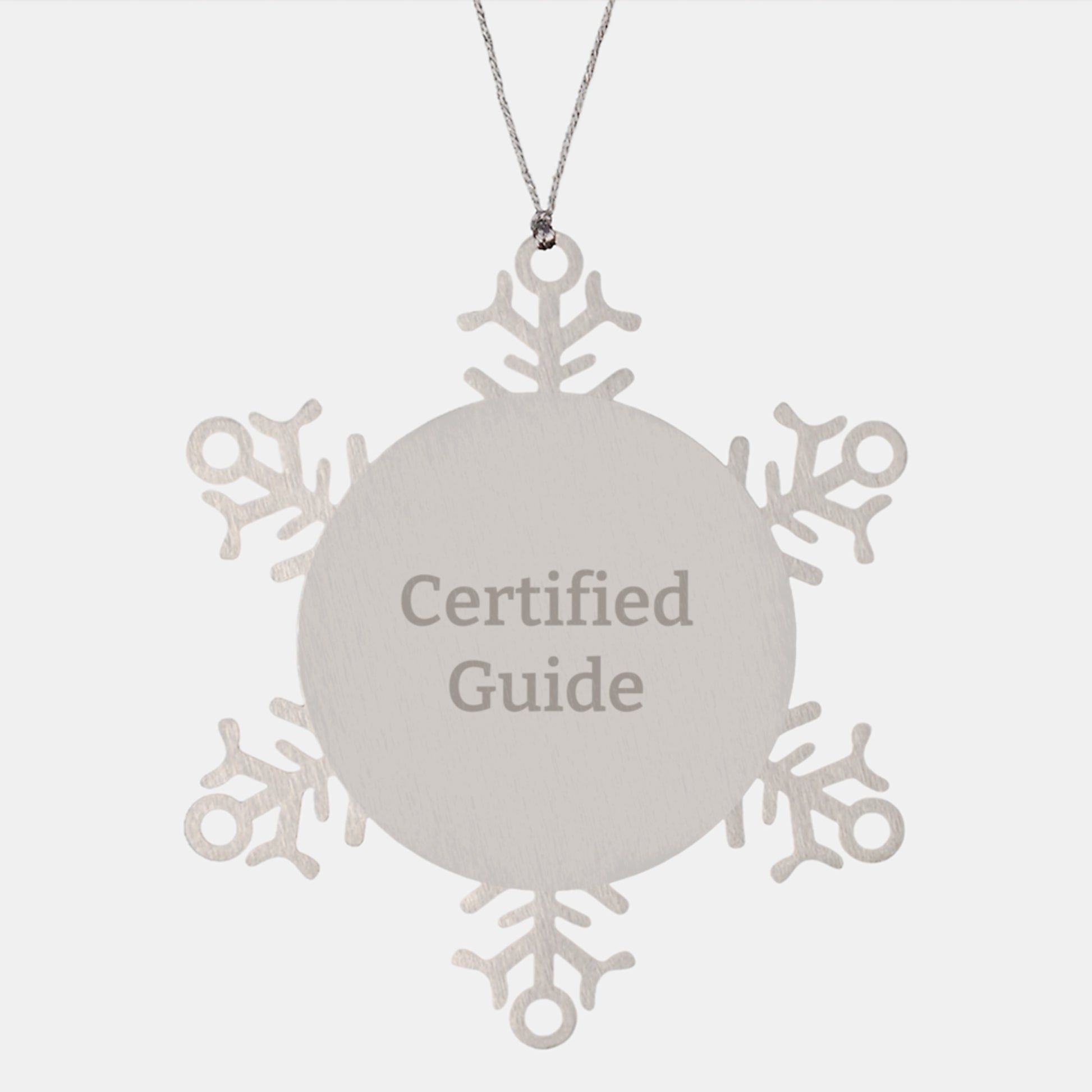 Certified Guide Gifts from Friends - Funny Snowflake Ornament Guide for Guide Enthusiasts, Christmas Unique Gifts, Gifts for Guide Lovers - Premium Stainless Steel Snowflake Ornament - Image 1