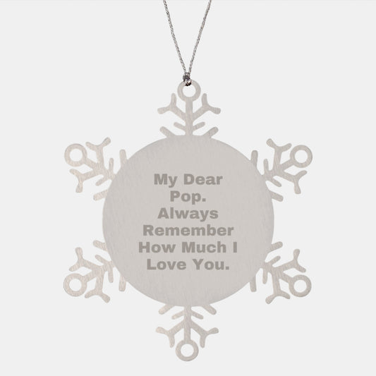 Funny Pop Snowflake Ornament Gifts from Men to Pop for Christmas - Image 1