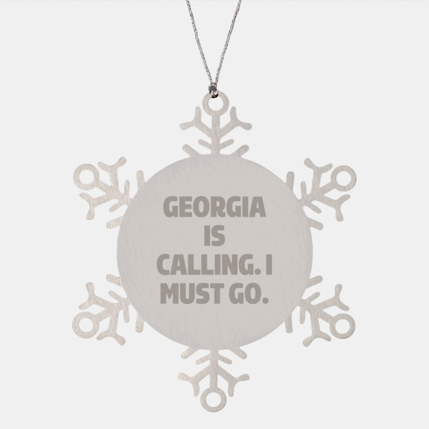 Georgia Snowflake Ornament, Funny Quote Gifts from Friends to Georgia, 3.14 inch Stainless Steel Shatterproof, Christmas Unique Gifts - Image 1