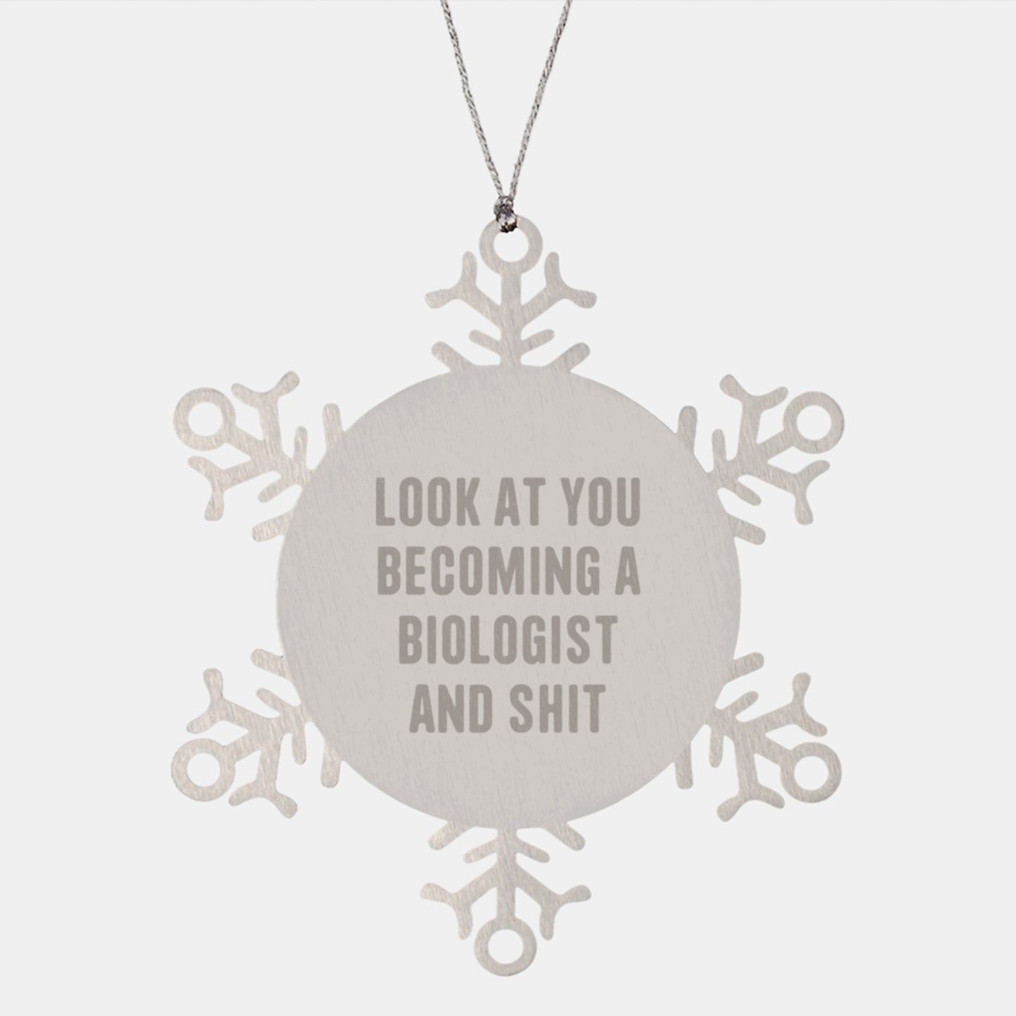 Funny Biologist Gifts, Snowflake Ornament, Christmas Unique Presents for Men Family Friends Coworkers Women from Gifts for Biologist - Image 1