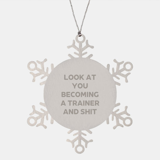 Unique Trainer Snowflake Ornament Gifts from Friends for Christmas - Funny - Image 1