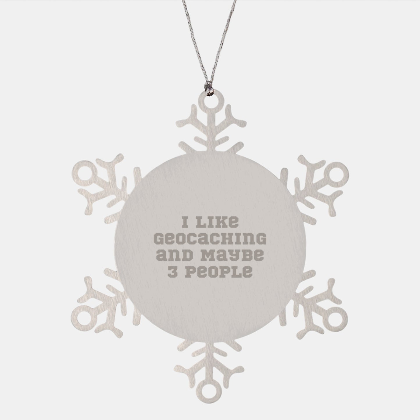 Funny Geocaching Snowflake Ornament, Unique Gifts from Friends for Geocaching Enthusiasts, Geocaching Christmas Decorations - Image 1