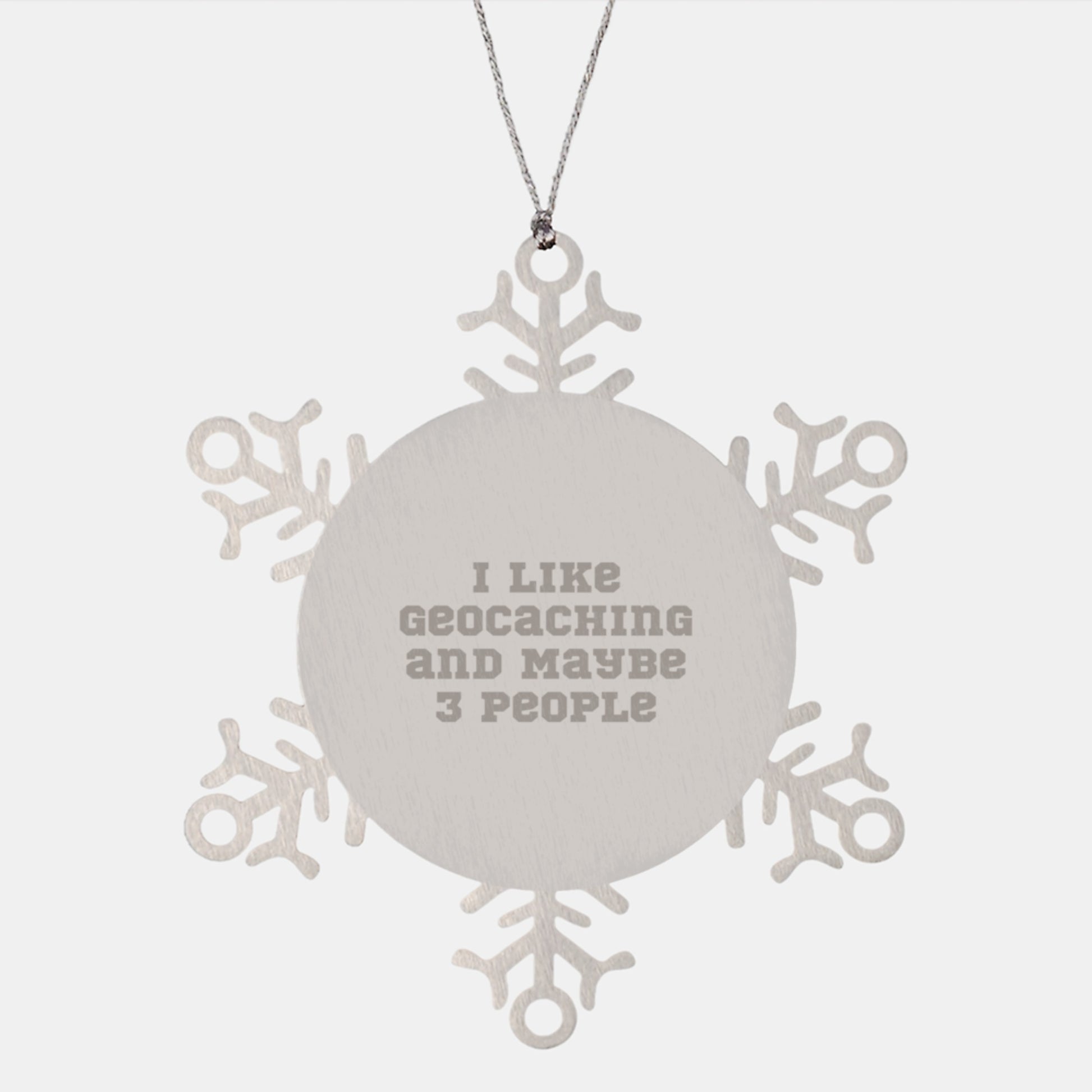 Funny Geocaching Snowflake Ornament, Unique Gifts from Friends for Geocaching Enthusiasts, Geocaching Christmas Decorations - Image 1