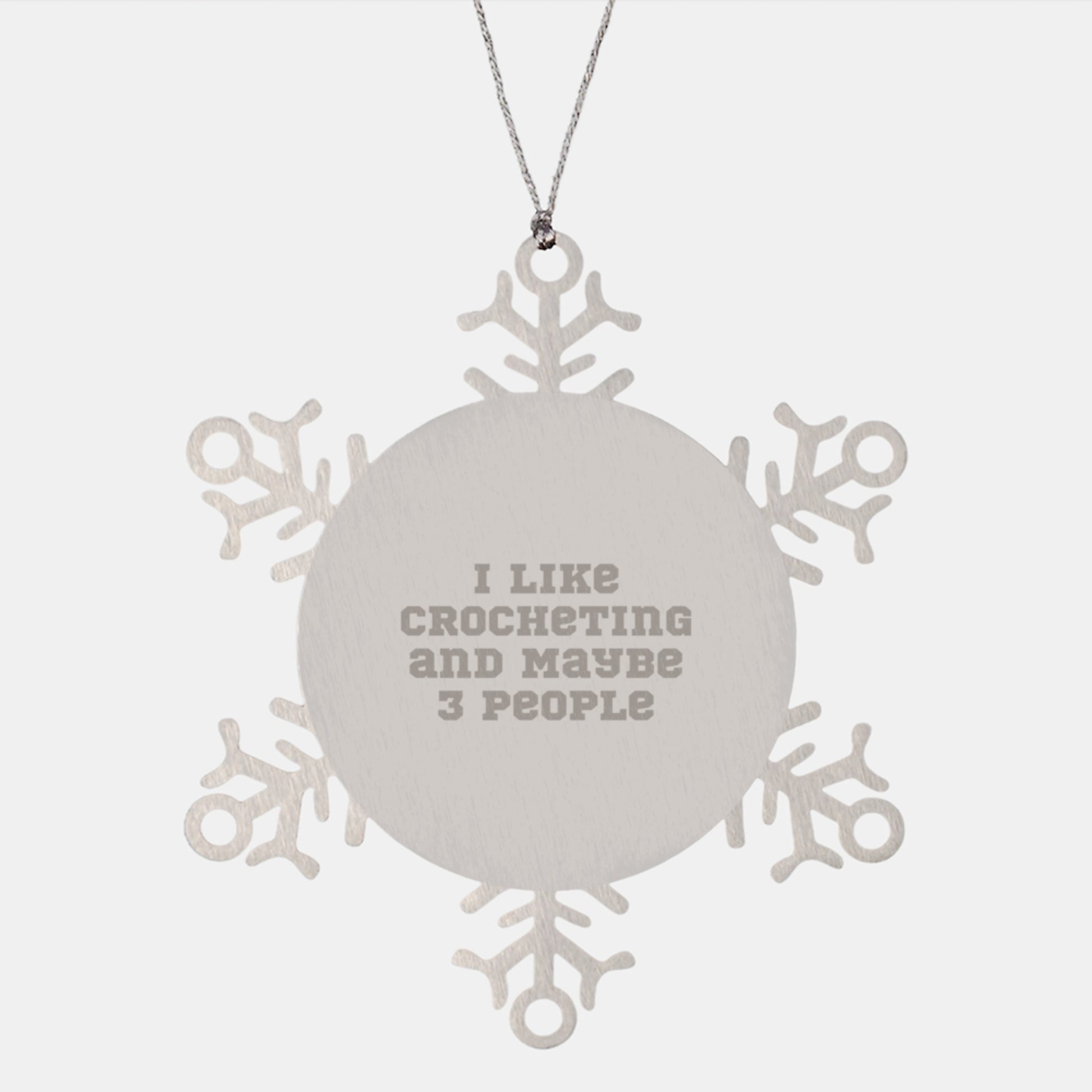 Funny Crocheting Gifts for Men Women Friends Crocheting Snowflake Ornament, Gifts from Family - Image 1