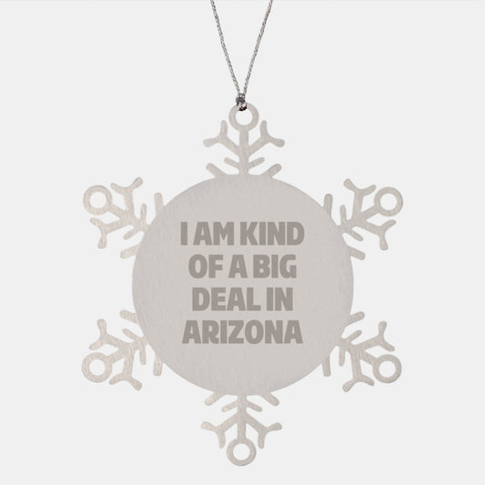 Funny Arizona Snowflake Ornament Gifts from Friends and Family - Unique Christmas Unique Gifts for Arizona Lovers - Image 1