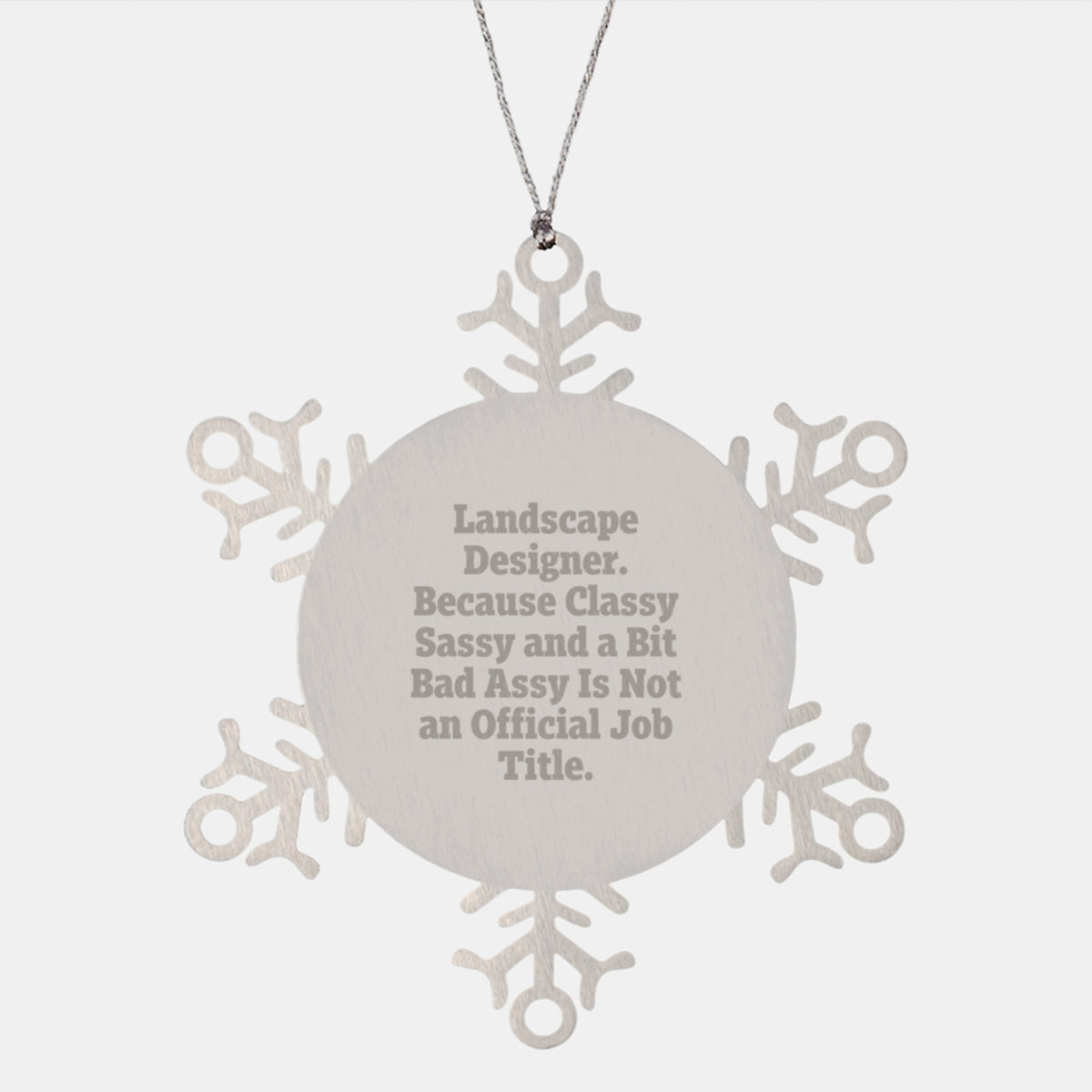 Landscape Designer Keepsake Snowflake Ornament for Him Christmas Gift - Image 1