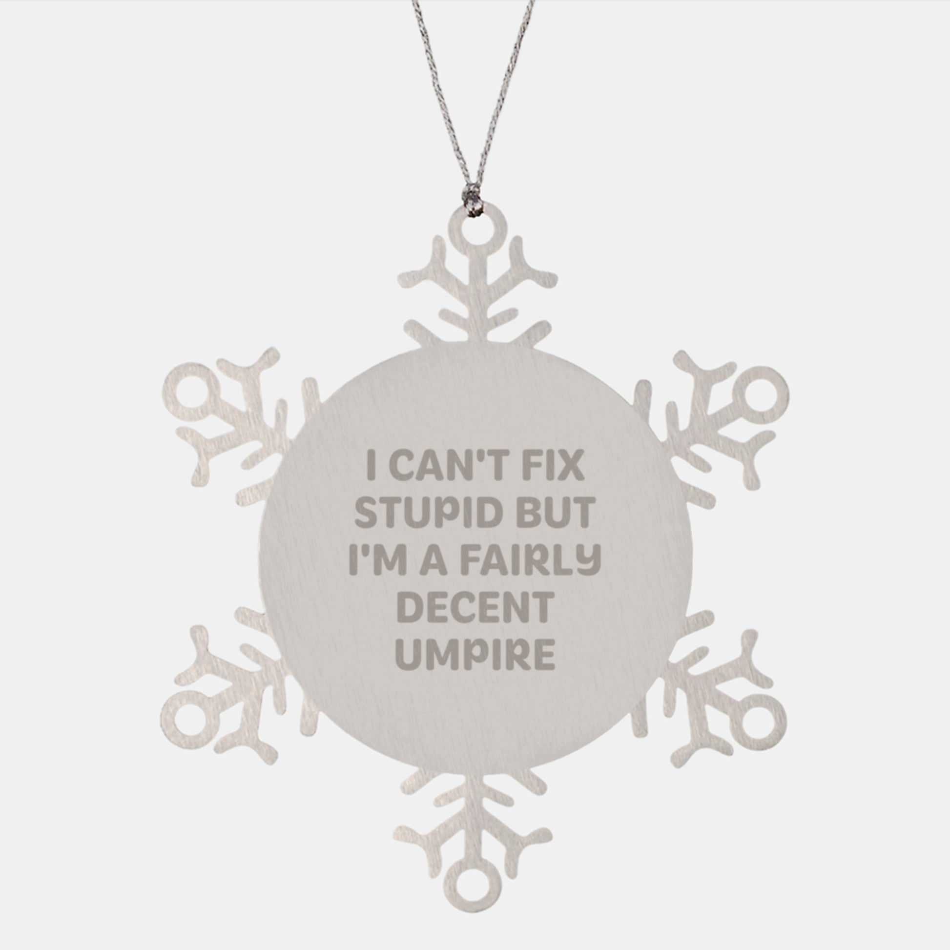 Cheerful Essential Umpire Snowflake Ornament for a Best Friend Gift - Image 1