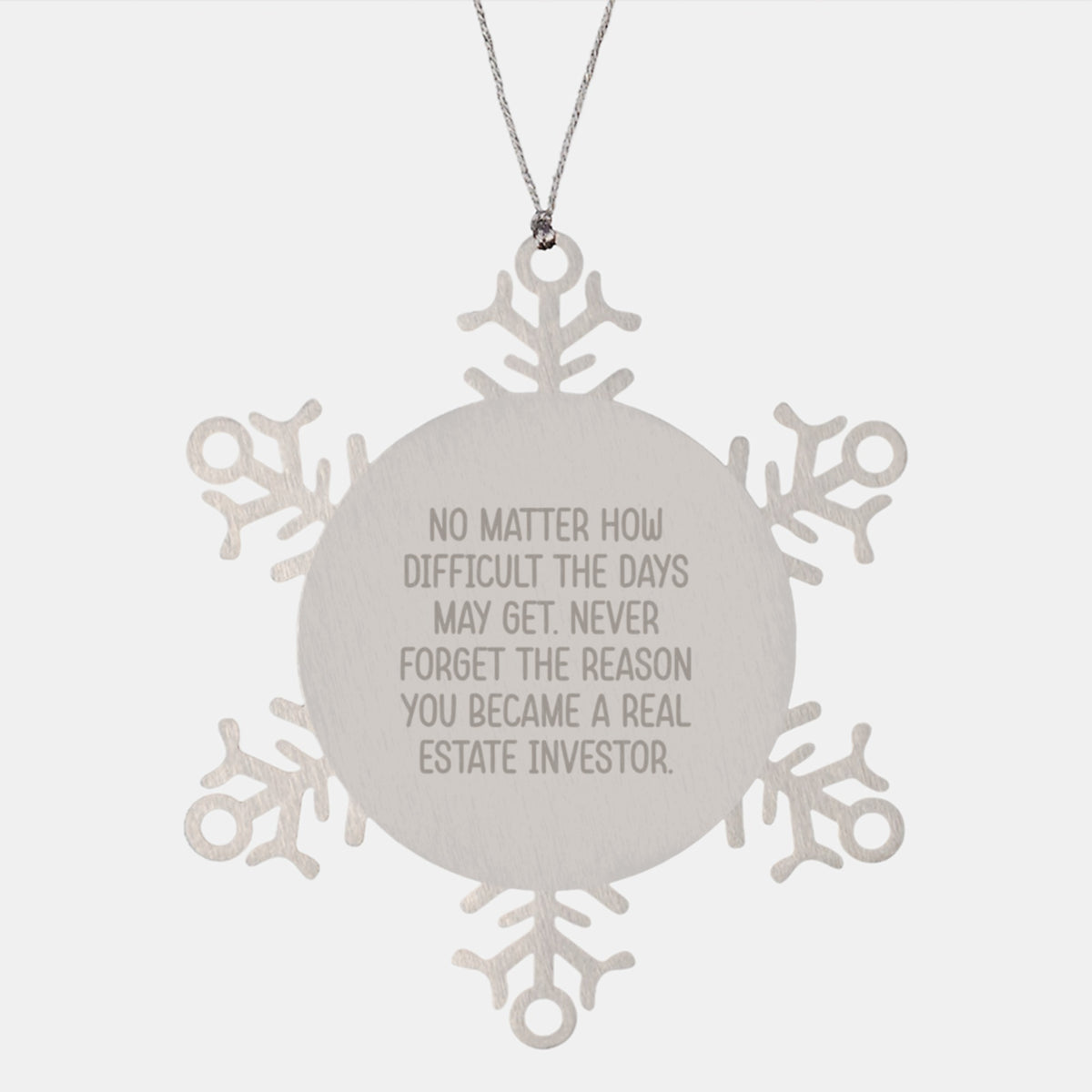 Snowflake Christmas Ornament Real Estate Investor Gift for Coworkers - Image 1