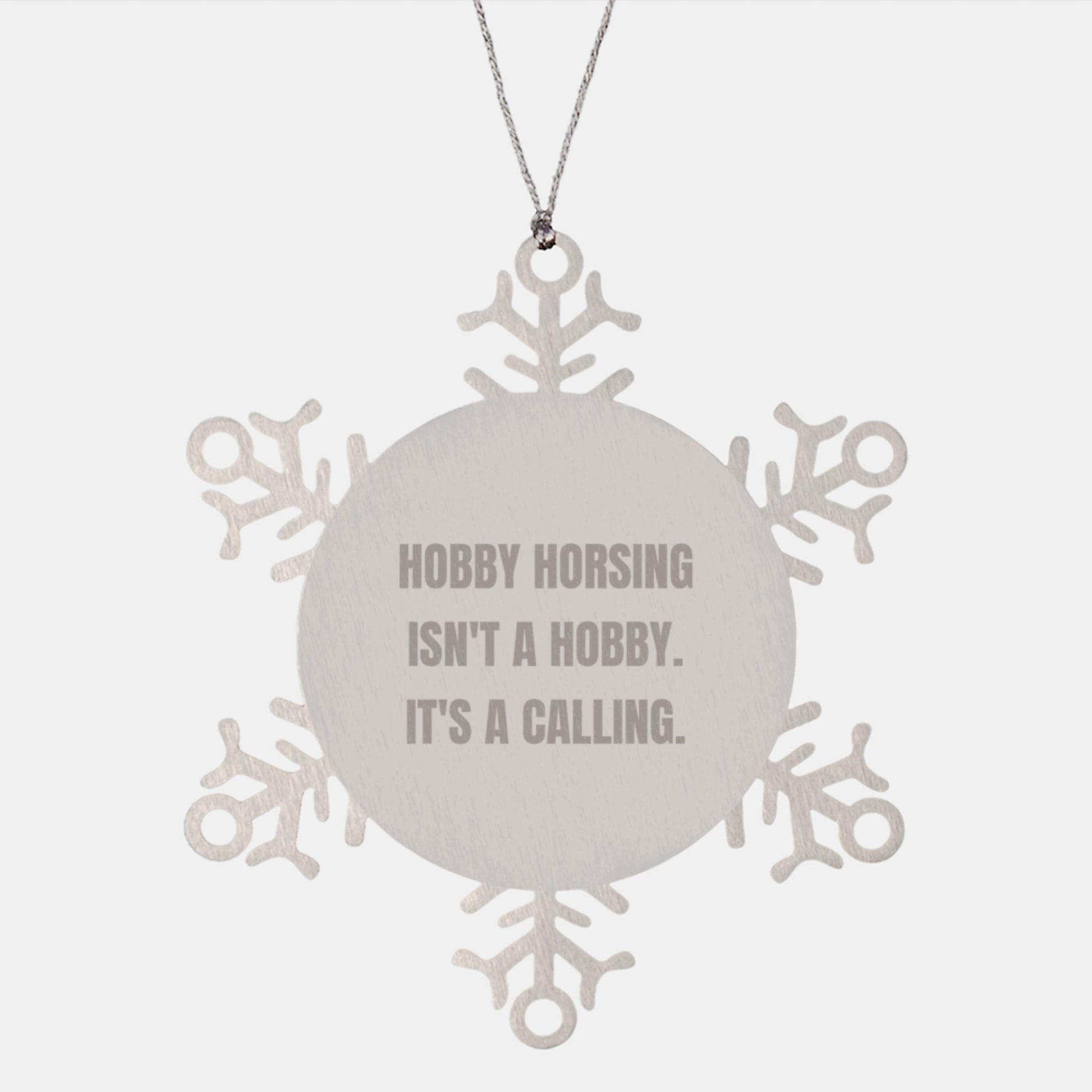 Hobby Horsing Gifts for Men, Women, Family, and Friends - Funny Snowflake Ornament, Gifts from Men, Women, Family, and Friends for Hobby Horsing Enthusiasts - Image 1