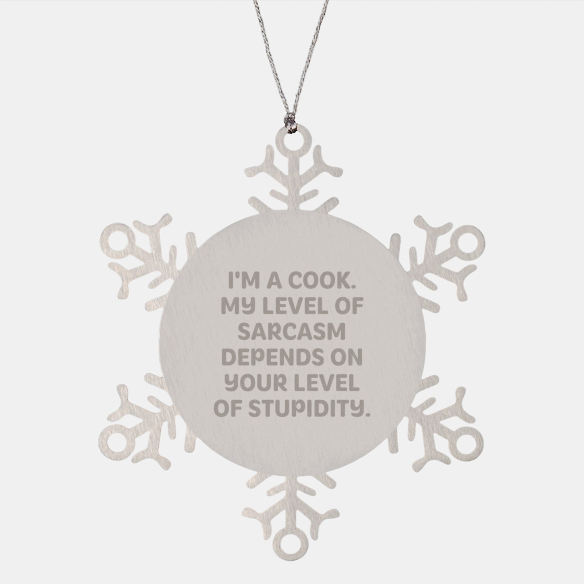Steel Snowflake Ornament – I'm a Cook Idea Coworkers Christmas Unique Gift - Image 1