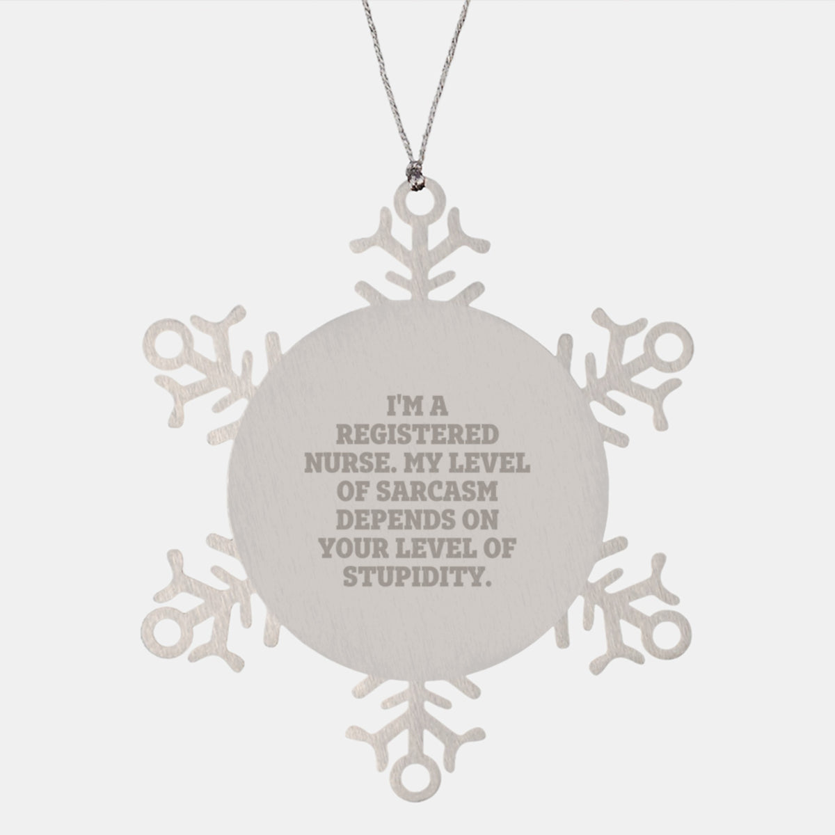 Registered Nurse Keepsake Snowflake Ornament for Him Christmas Gift - Image 1