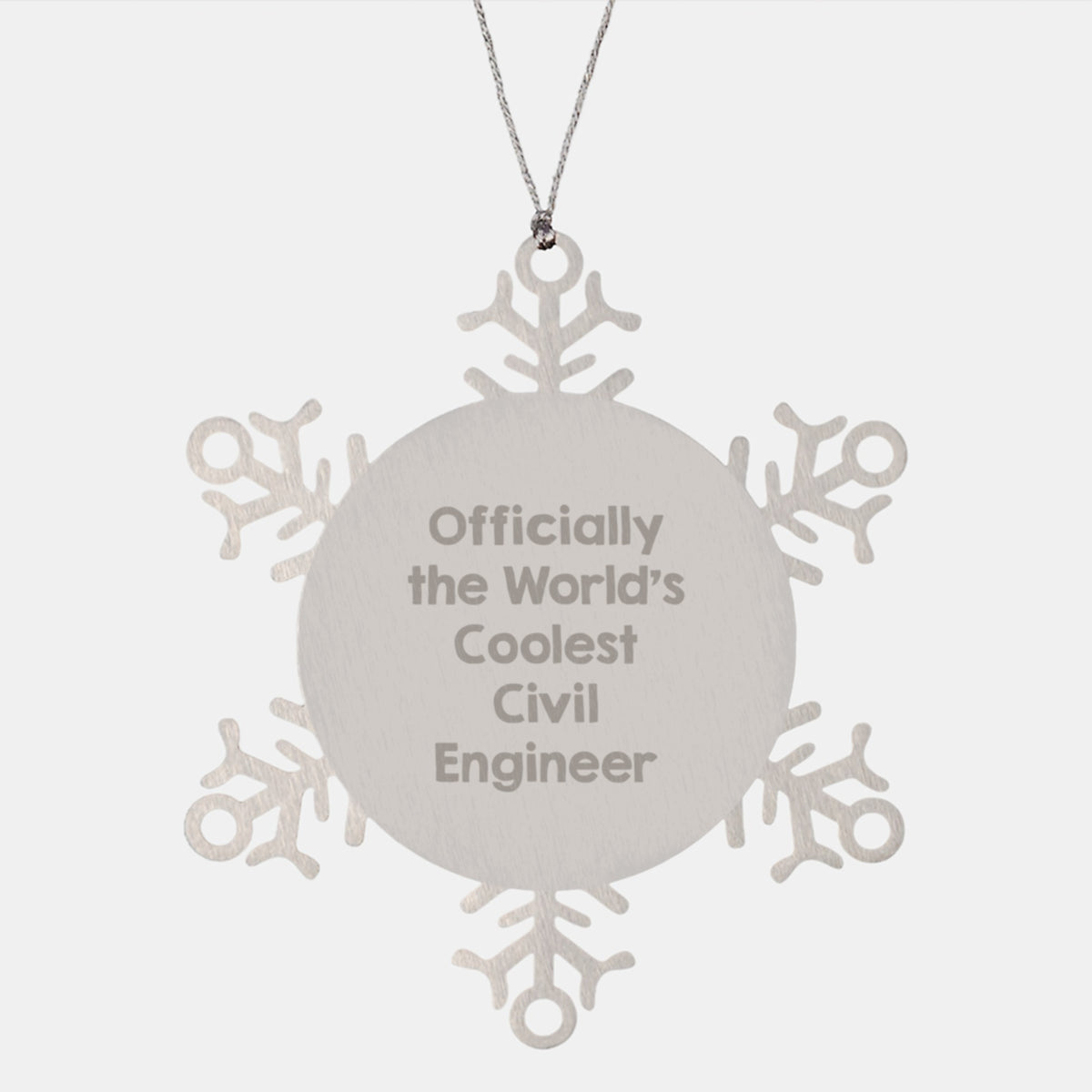 Civil Engineer Keepsake Snowflake Ornament for Him Christmas Gift - Image 1
