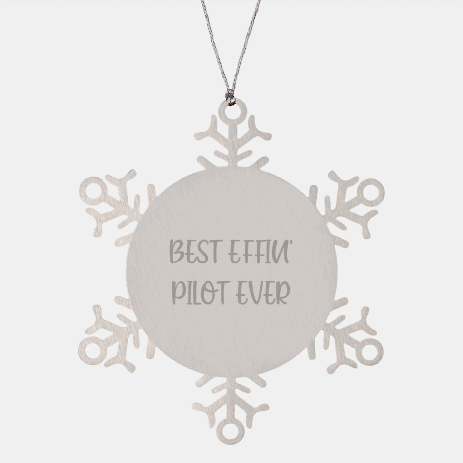 Christmas Unique Gift for Her Pilot Ornament Present Best Effin Pilot Ever - Image 1