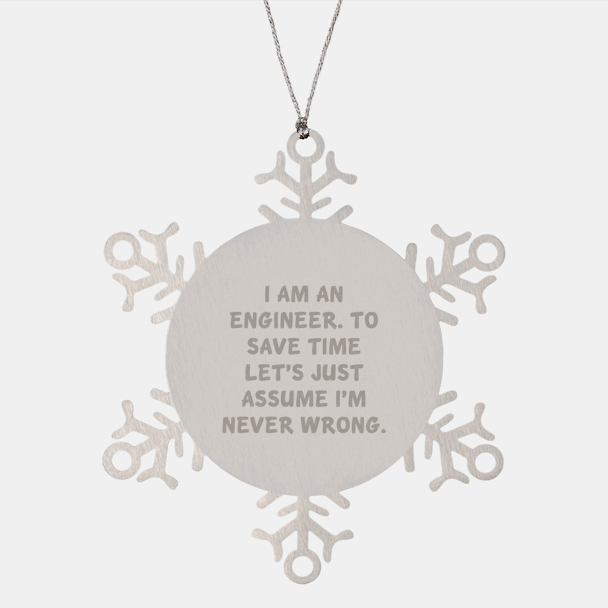 Engineer Keepsake Christmas Ornament for Him Gift Unique Holiday Shining - Image 1