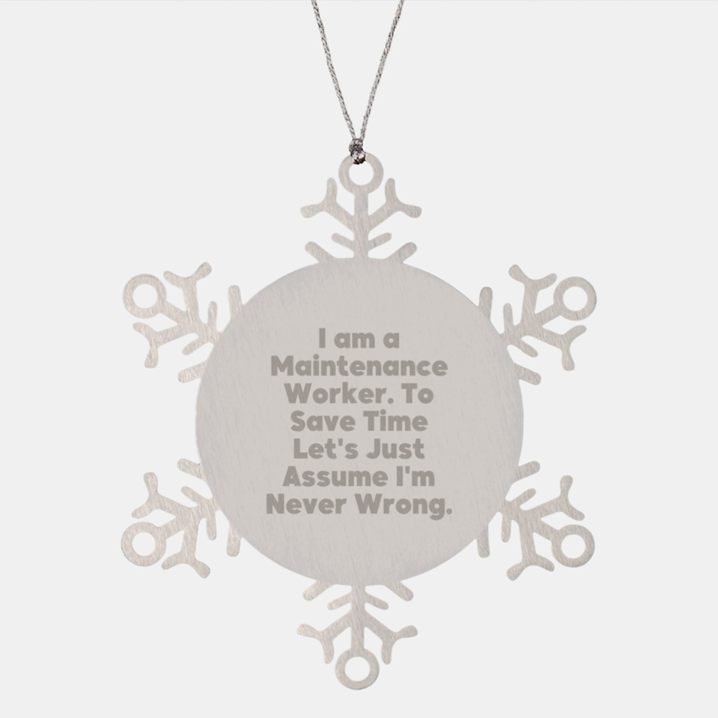 Maintenance Worker Keepsake Premium Christmas Ornament for Him Gift - Image 1