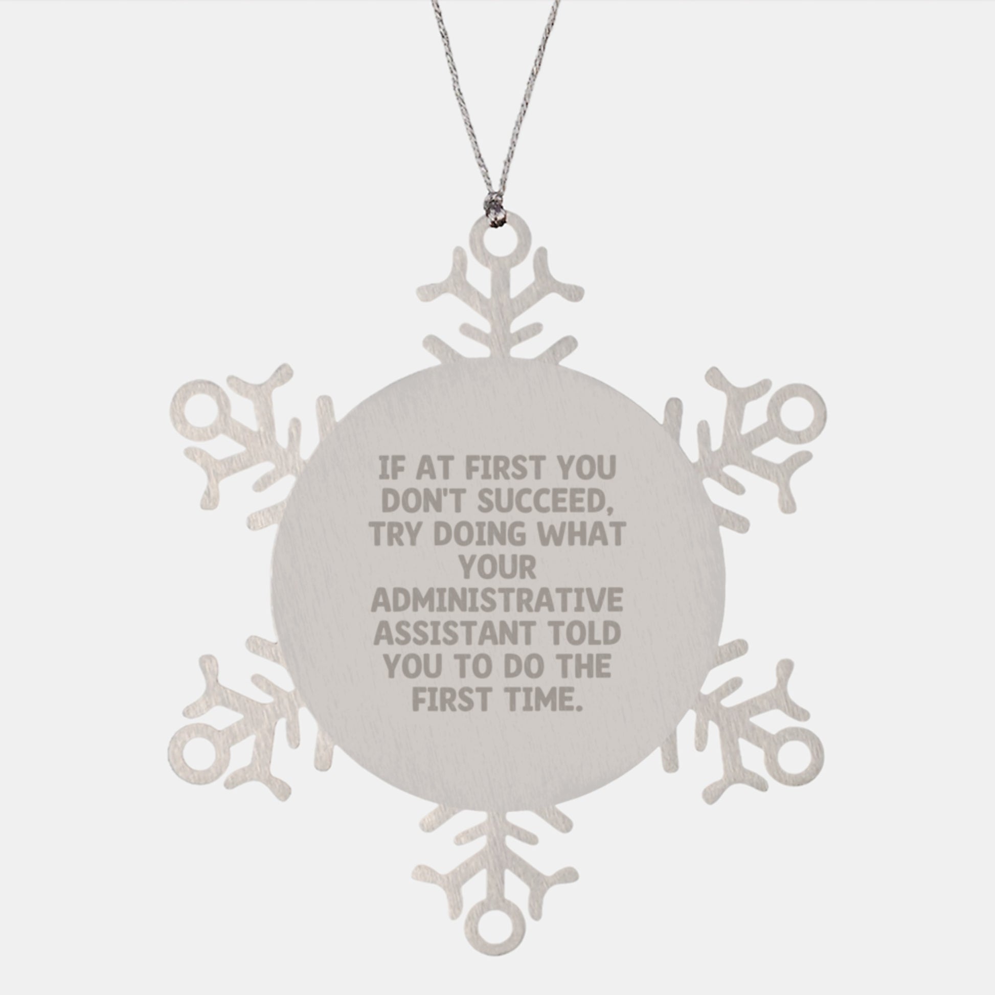 Christmas Unique Gift for Him Delight Administrative Assistant Snowflake - Image 1