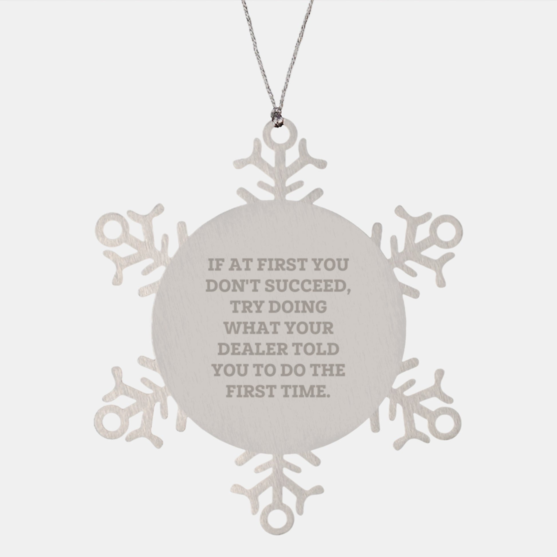 Dealer Snowflake Ornament Christmas Gift Idea for Coworkers - Image 1