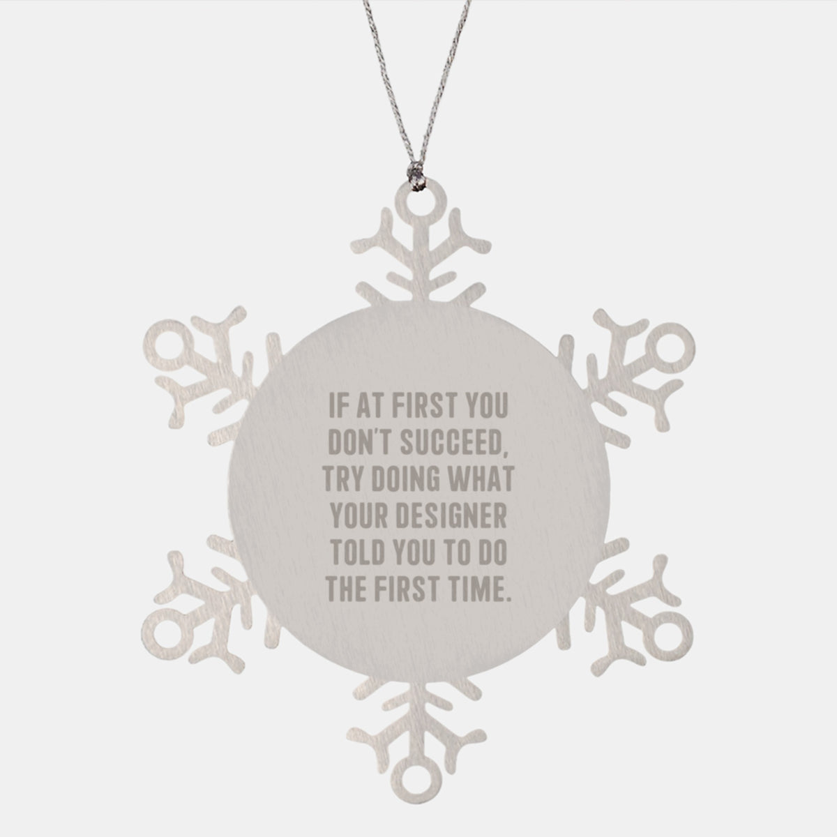 Christmas Gift Ornament for Her Designer Snowflake Present - Image 1