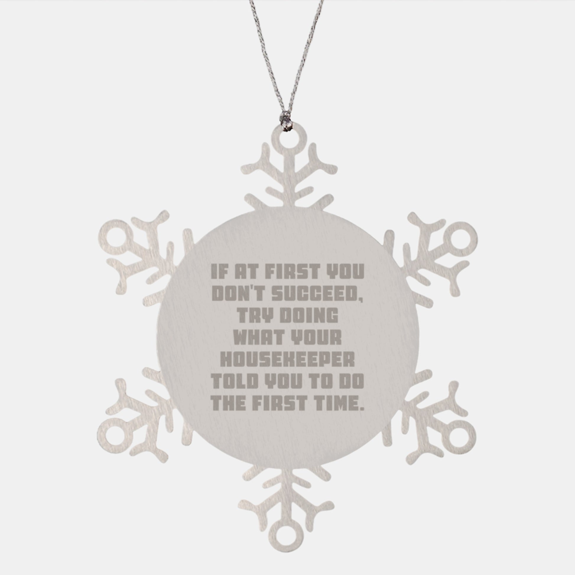 Housekeeper Keepsake Snowflake Ornament for Him Christmas Gift - Image 1