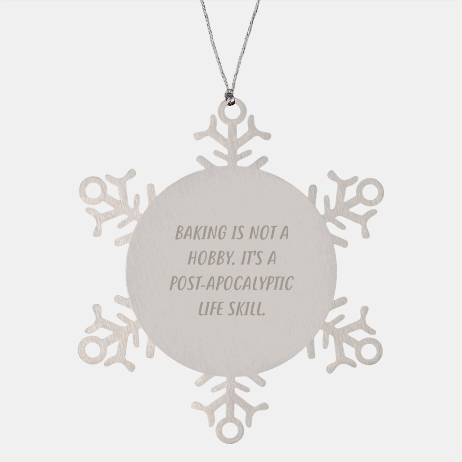 Christmas Gift for Her Baking Snowflake Ornament – Baking Is Not A Hobby - Image 1