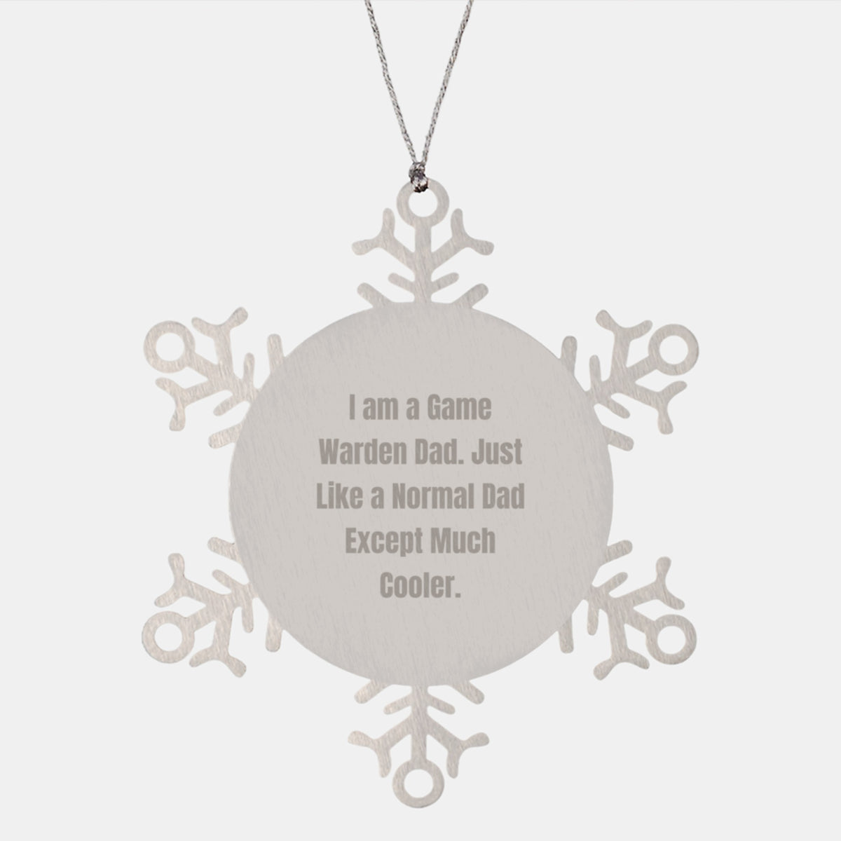 Game Warden Keepsake Snowflake Ornament for Him Christmas Gift - Image 1