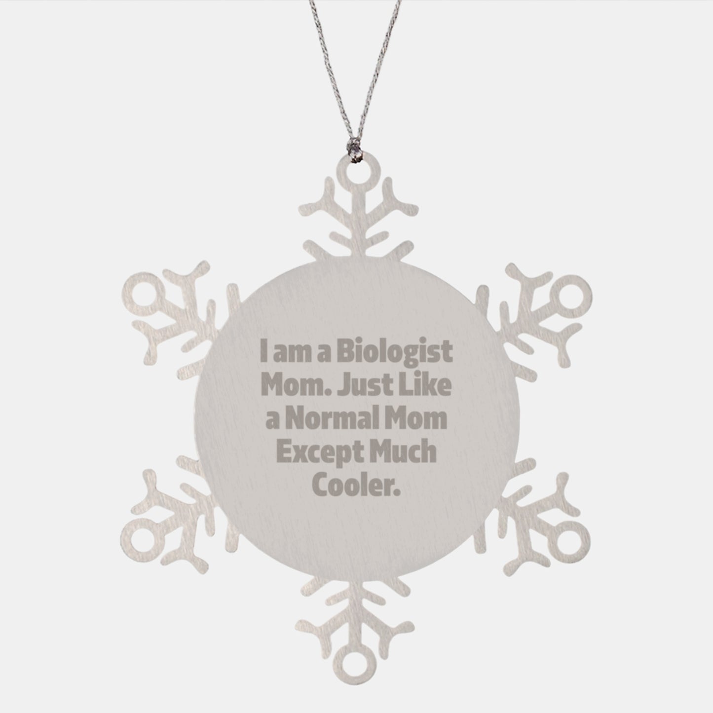 Biologist Mom Keepsake Snowflake Ornament for Him Christmas Gift - Image 1