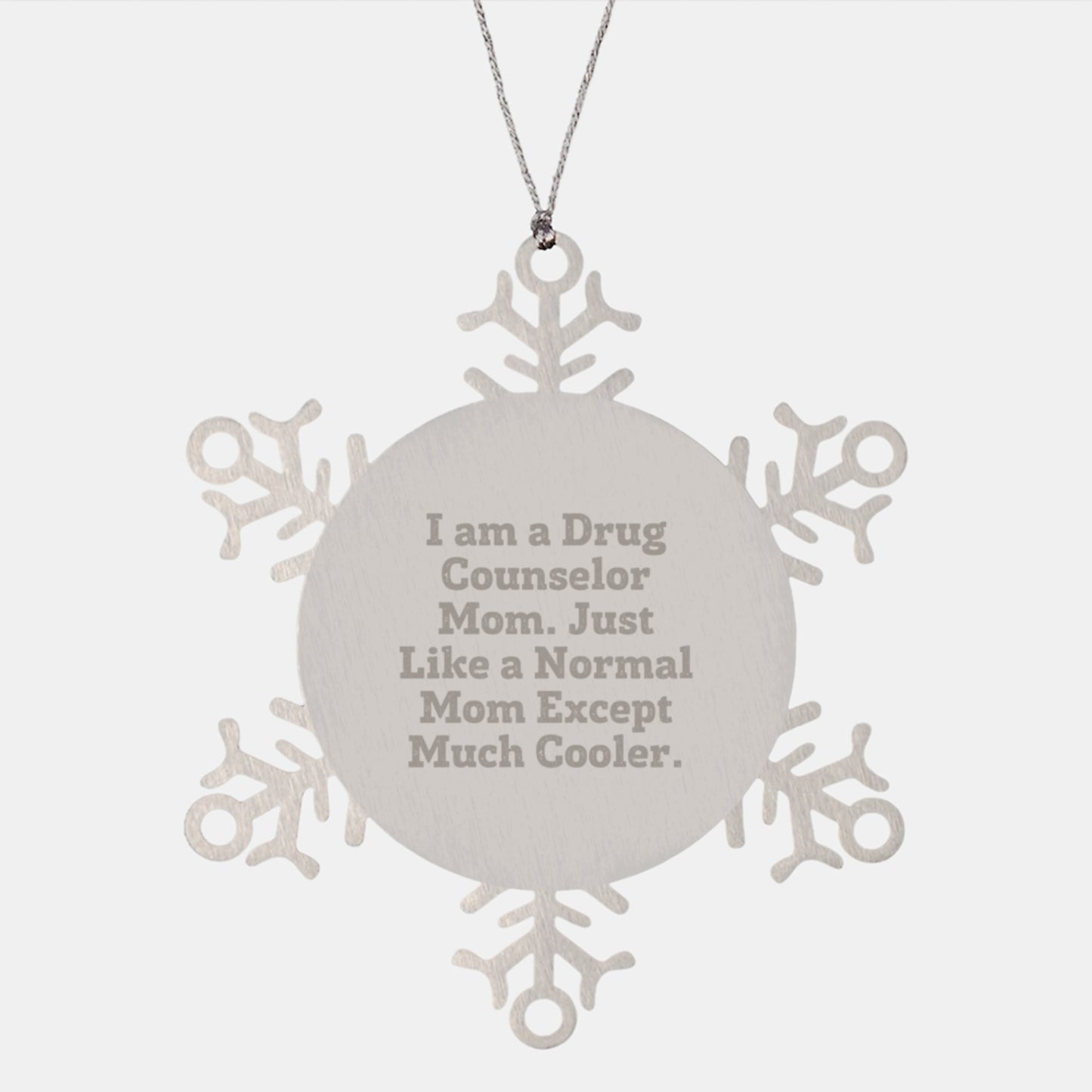 Drug Counselor Snowflake Christmas Ornament for Coworkers Idea Gift - Image 1