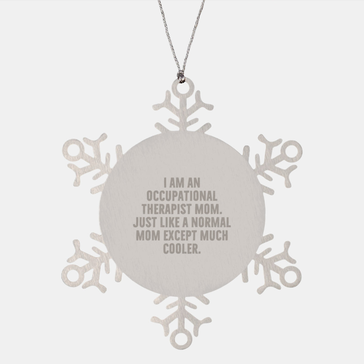 Christmas Unique Gift Occupational Therapist Mom Snowflake Ornament Present - Image 1