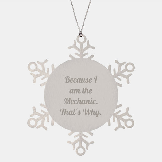 Mechanic Keepsake Christmas Ornament for Him Gift - Image 1