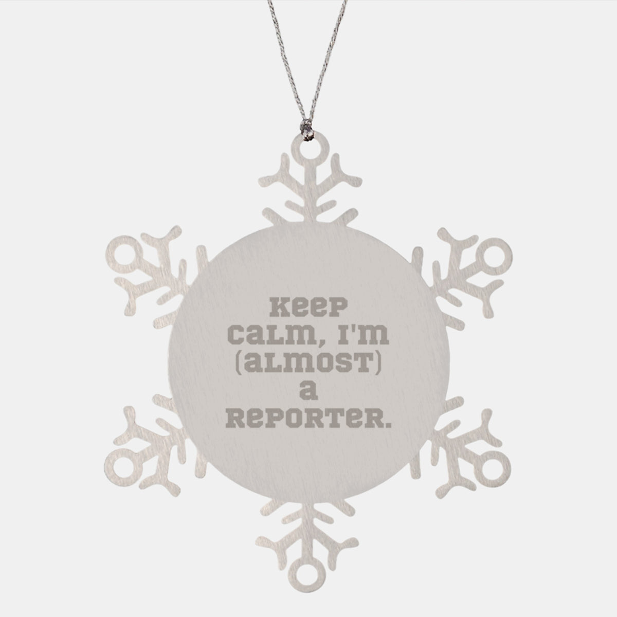 Reporter Keepsake Snowflake Ornament for Him Christmas Gift - Image 1