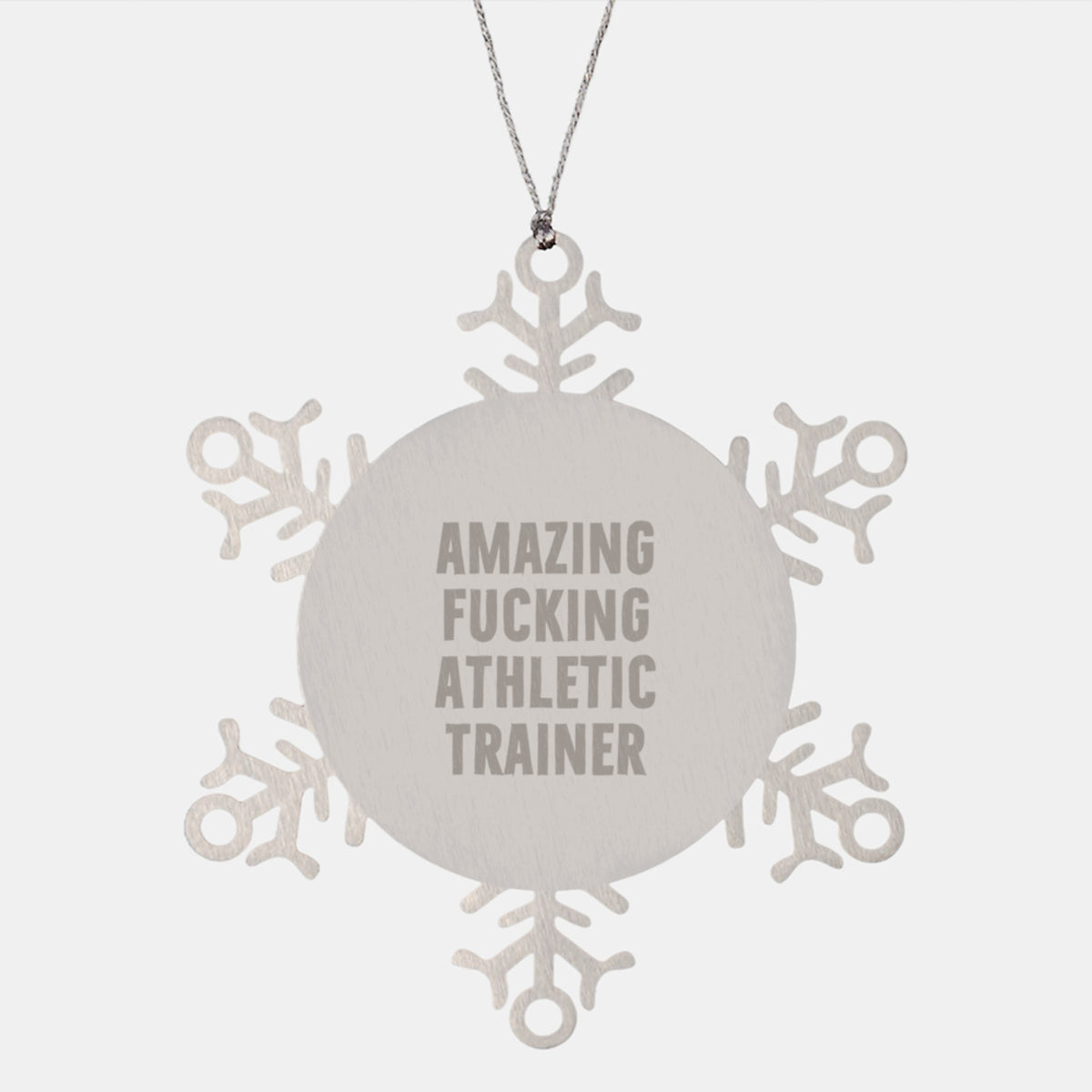Christmas Ornament Gift for Family Amazing Fucking Athletic Trainer - Image 1