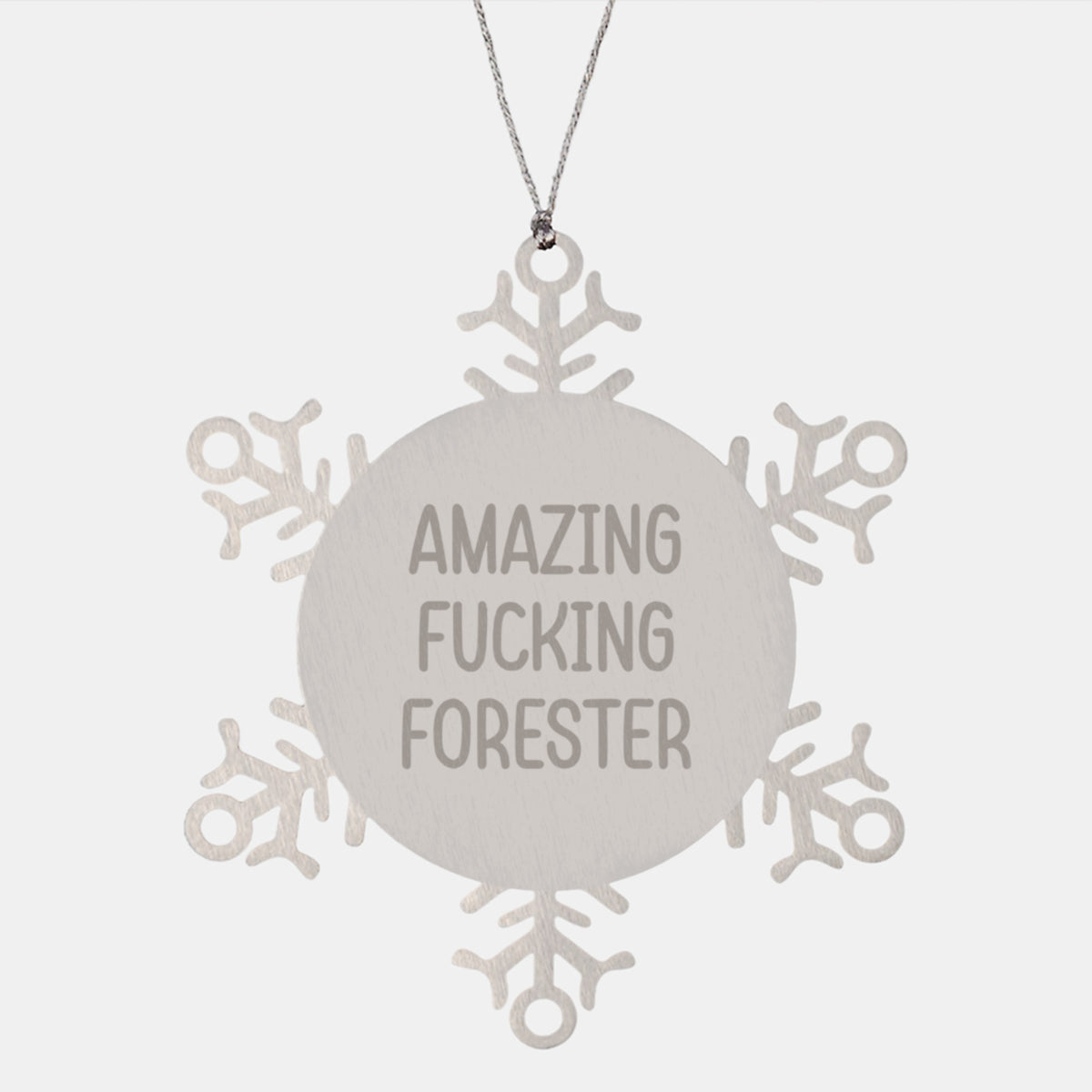Christmas Gift for Her Forester Snowflake Premium Ornament Present - Image 1